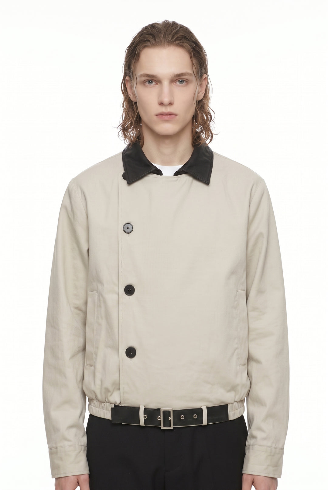 Asymmetric Belted Jacket na2834