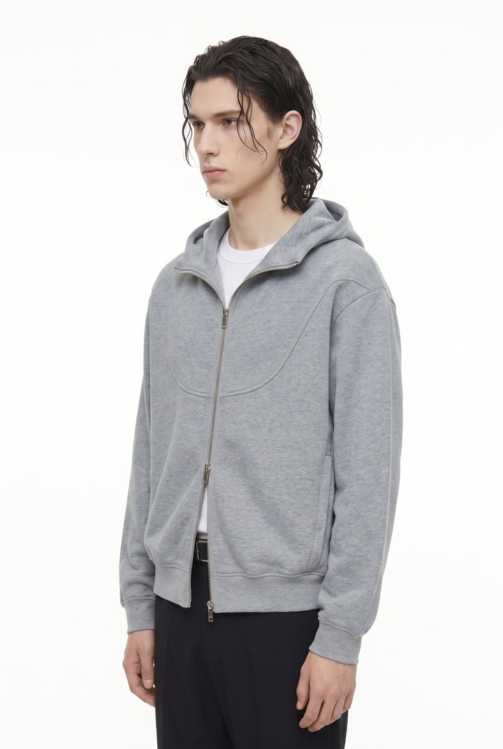 Gray Zip Hoodie na2824