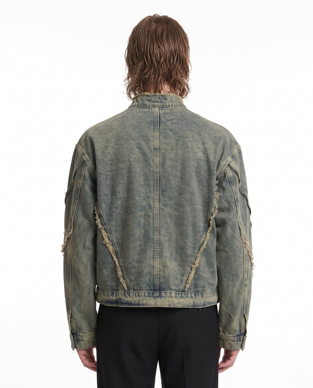 Distressed Denim Jacket na3197