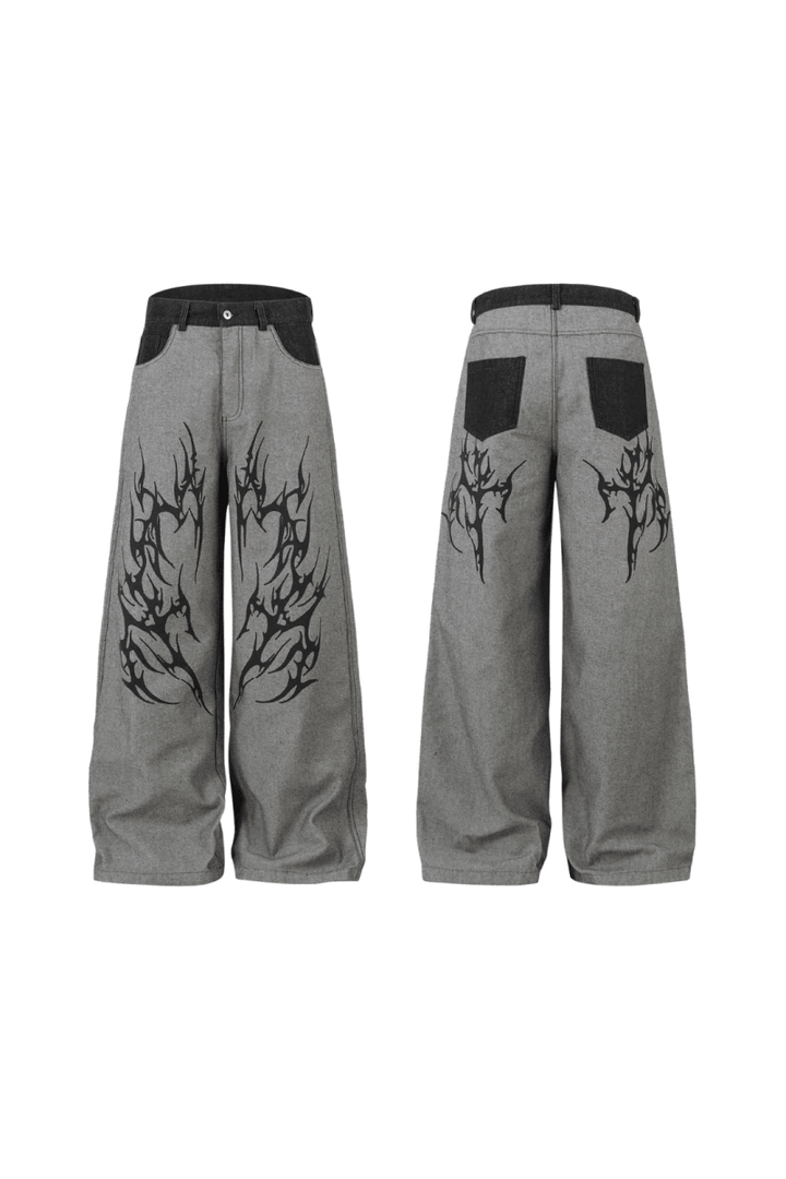 Tribal Ink Loose Jeans na2465