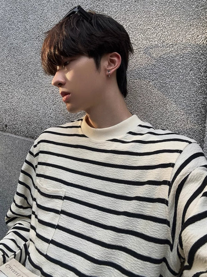 【JH HOMME】 striped knit na1491