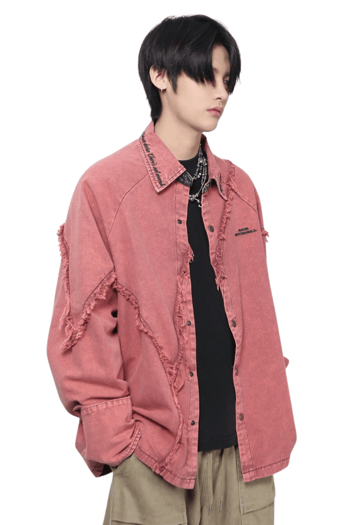 Frayed Edge Oversized Shirt na2455