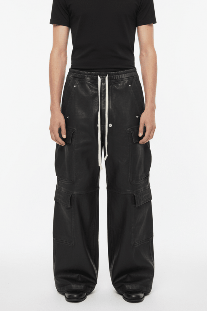 Leather Touch Cargo Trousers  na2373