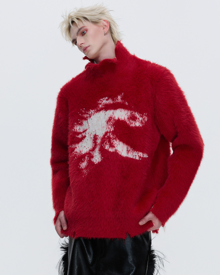 【ArguE CulturE】Crimson Howl Fur Jacket na2285