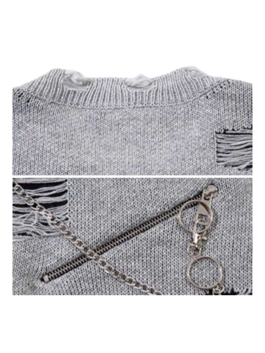 【Mz】cut holes design knit  na1548