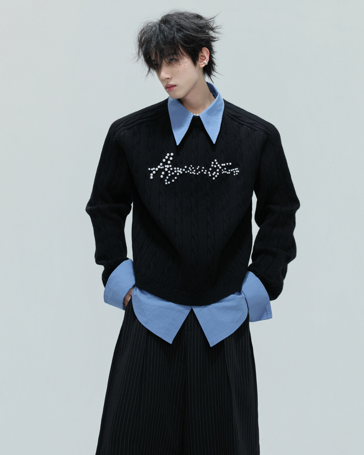 [ArguE CulturE]Pearl Logo Knit Sweater na2267