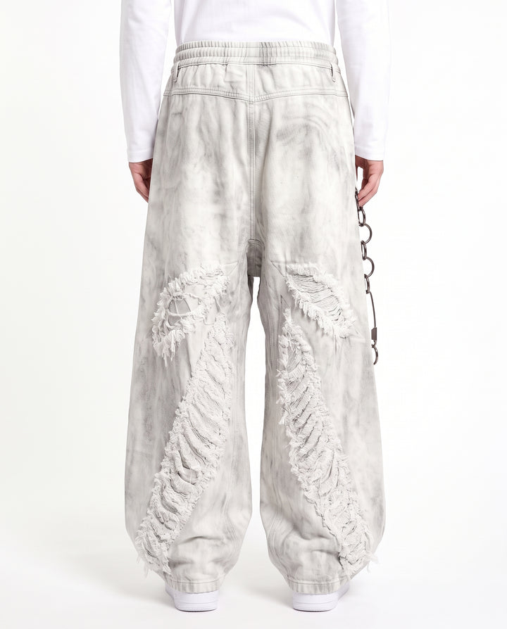 Distressed Wide Pants na3221