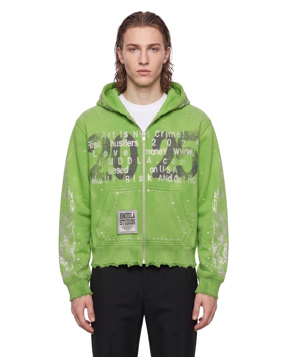 Studded Zip Hoodie na3228