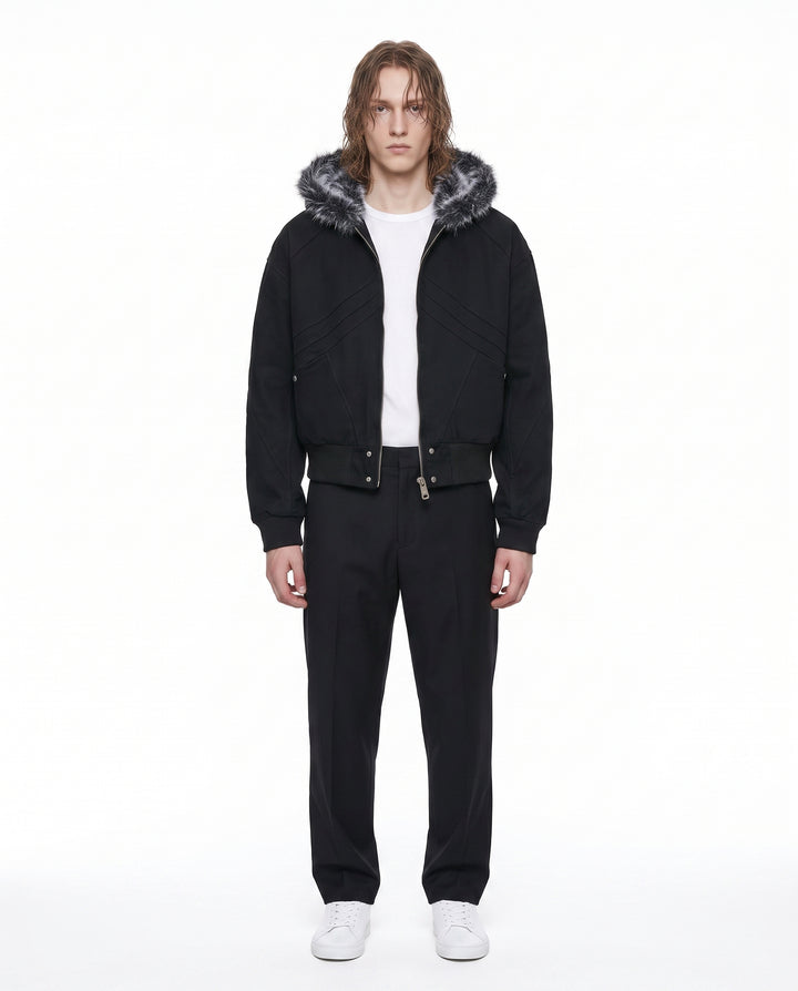 Fur Hooded Jacket na3073
