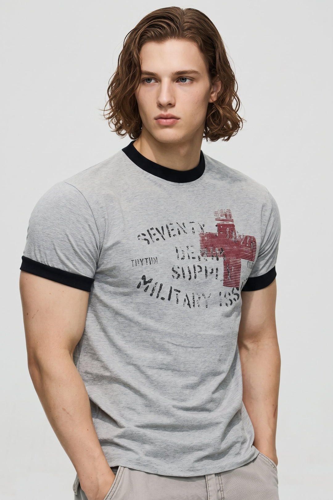 Graphic Ringer Tee na2654