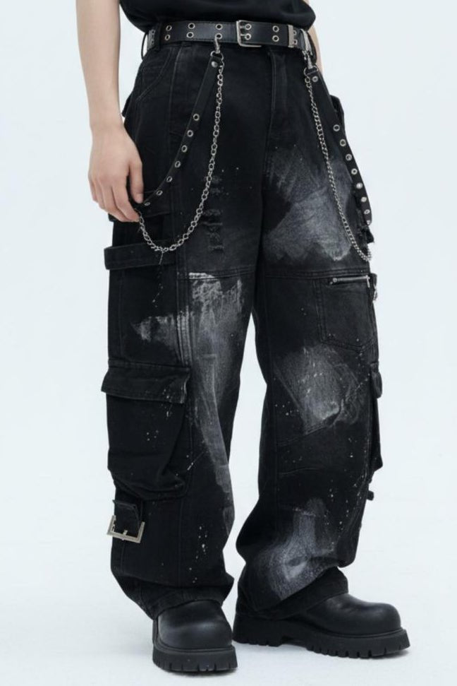 Distressed Cargo Denim  na2583