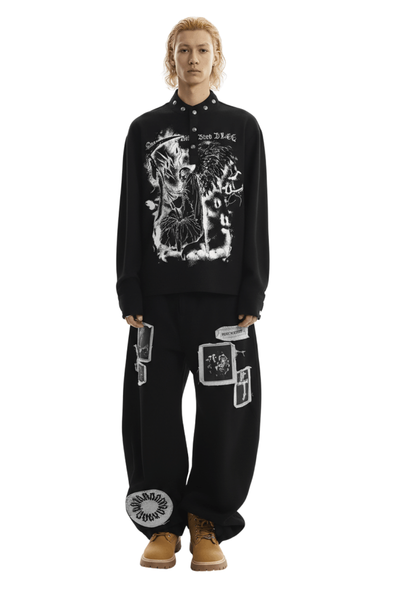 Gothic Reaper Oversized Shirt  na2390