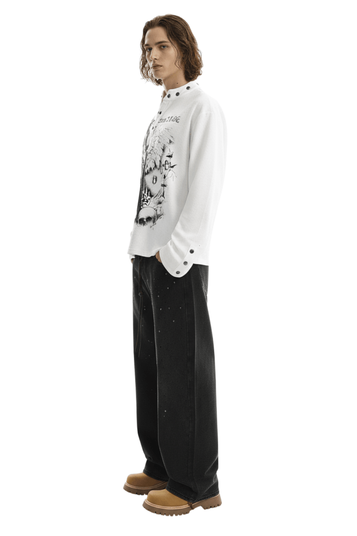 Gothic Reaper Oversized Shirt  na2390