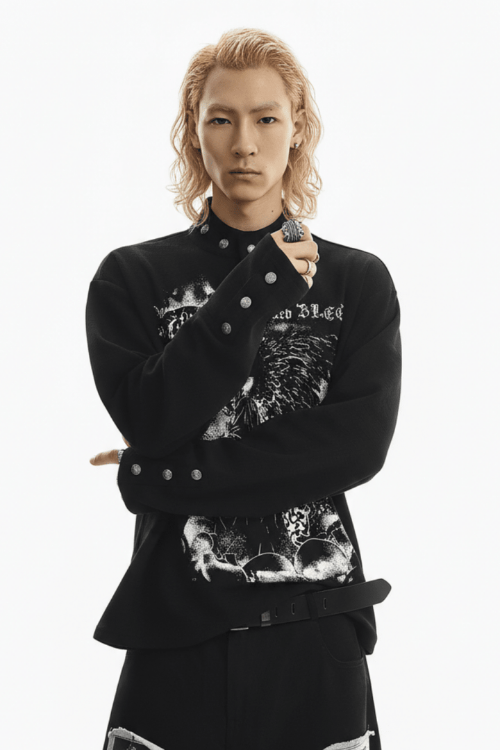 Gothic Reaper Oversized Shirt  na2390