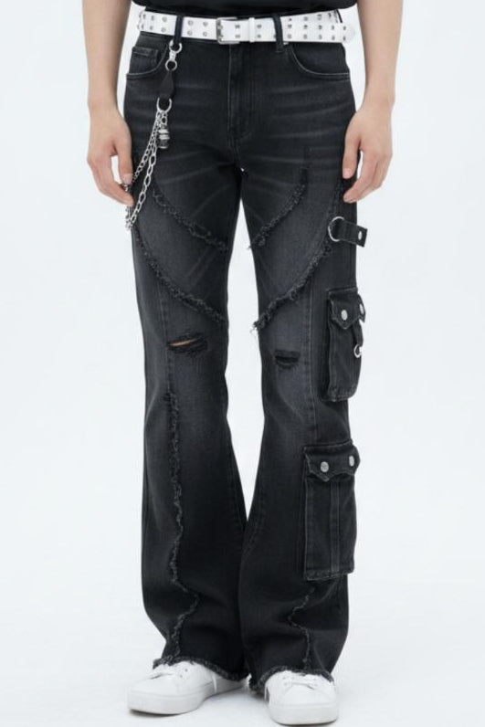 Distressed Baggy Jeans  na2592