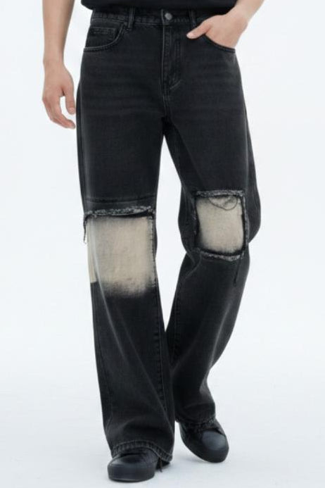 Distressed Wide-Leg Jeans  na2590