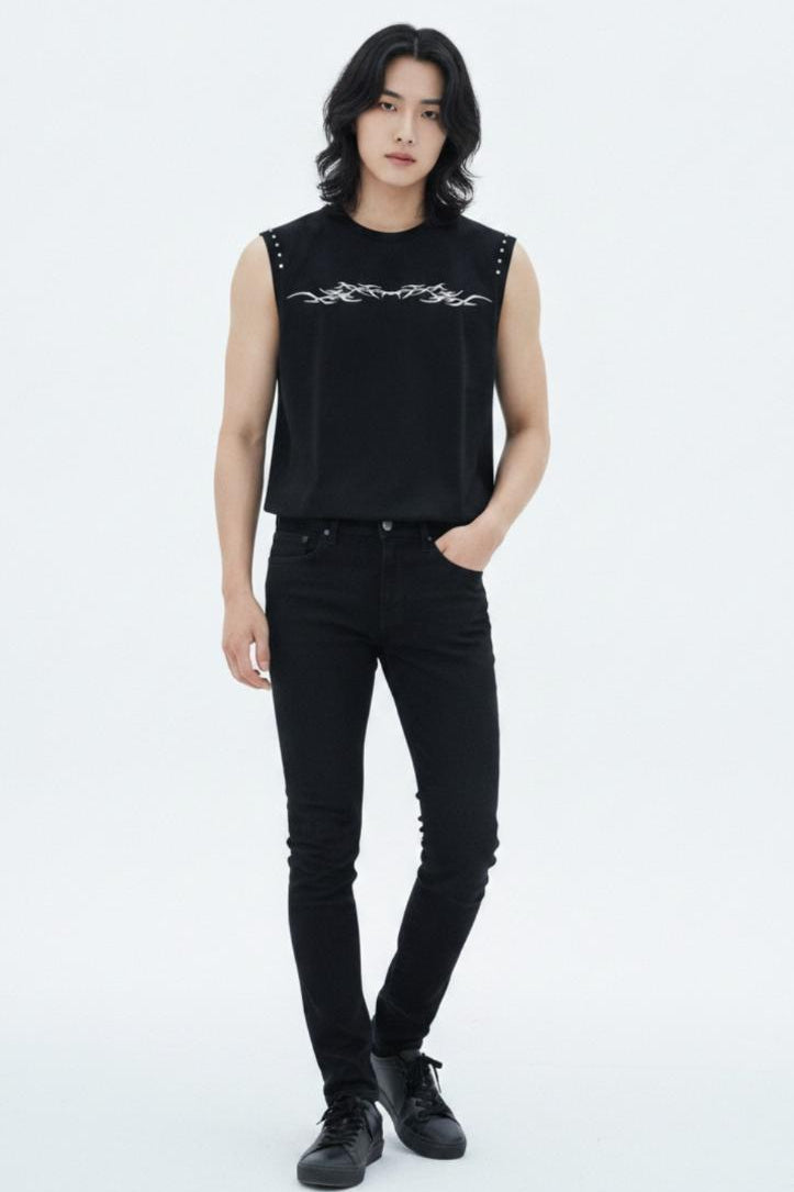 Studded Sleeveless Top  na2621