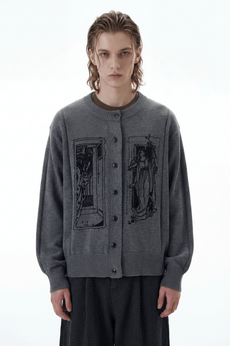 Graphic Knit Cardigan na2366 