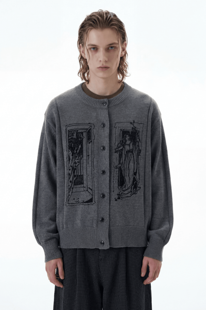 Graphic Knit Cardigan na2366 