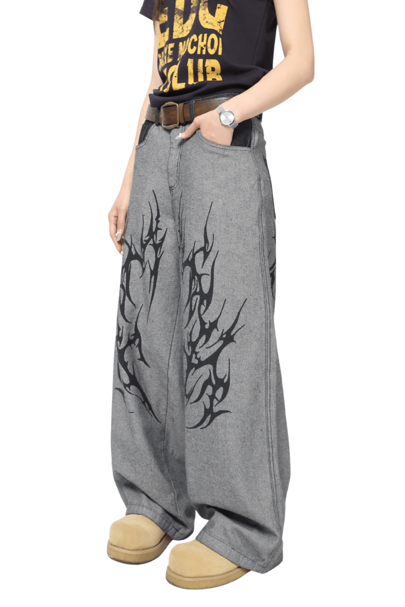 Tribal Ink Loose Jeans na2465
