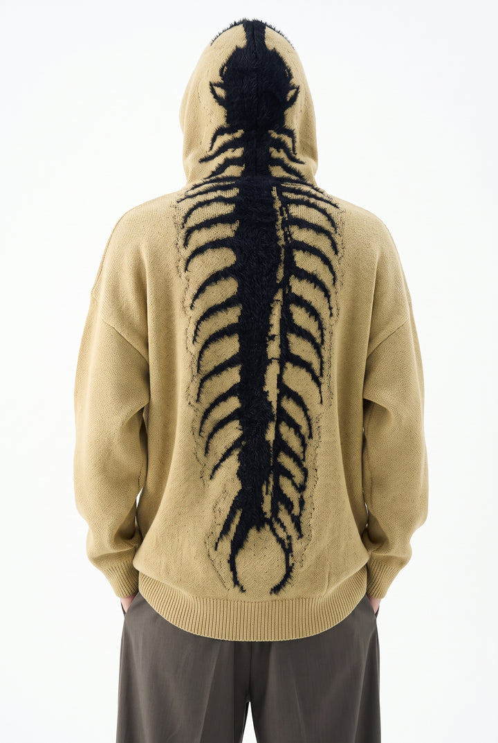 Skeleton Knit Hoodie na2777