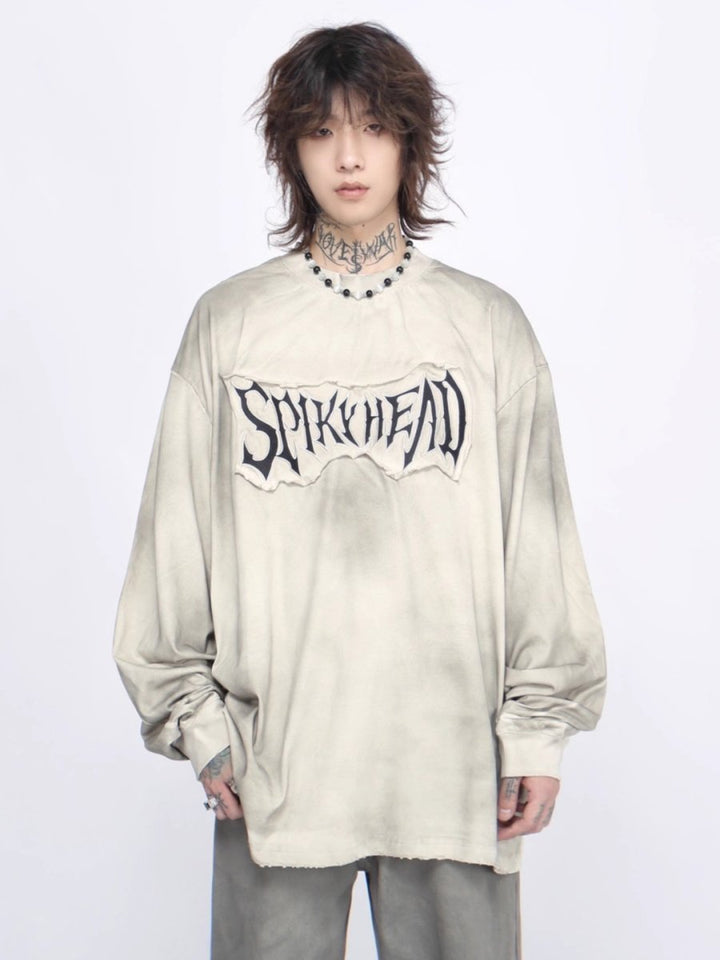 【Mz】 washed long-sleeved T-shirt na1381