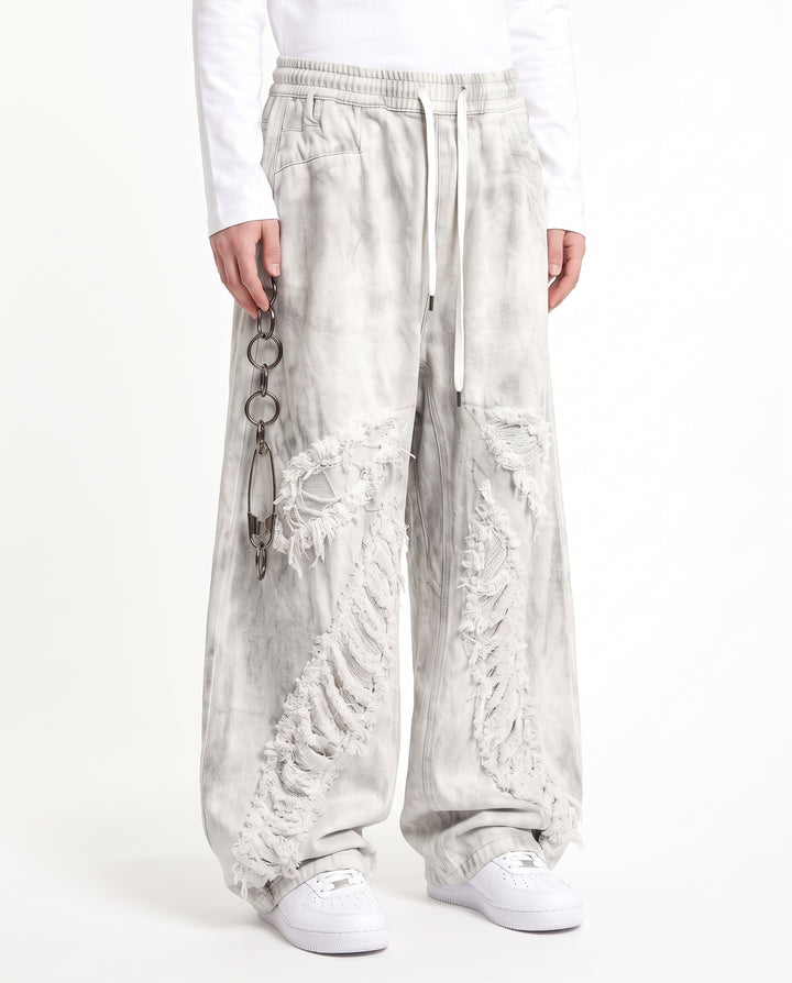 Distressed Wide Pants na3221