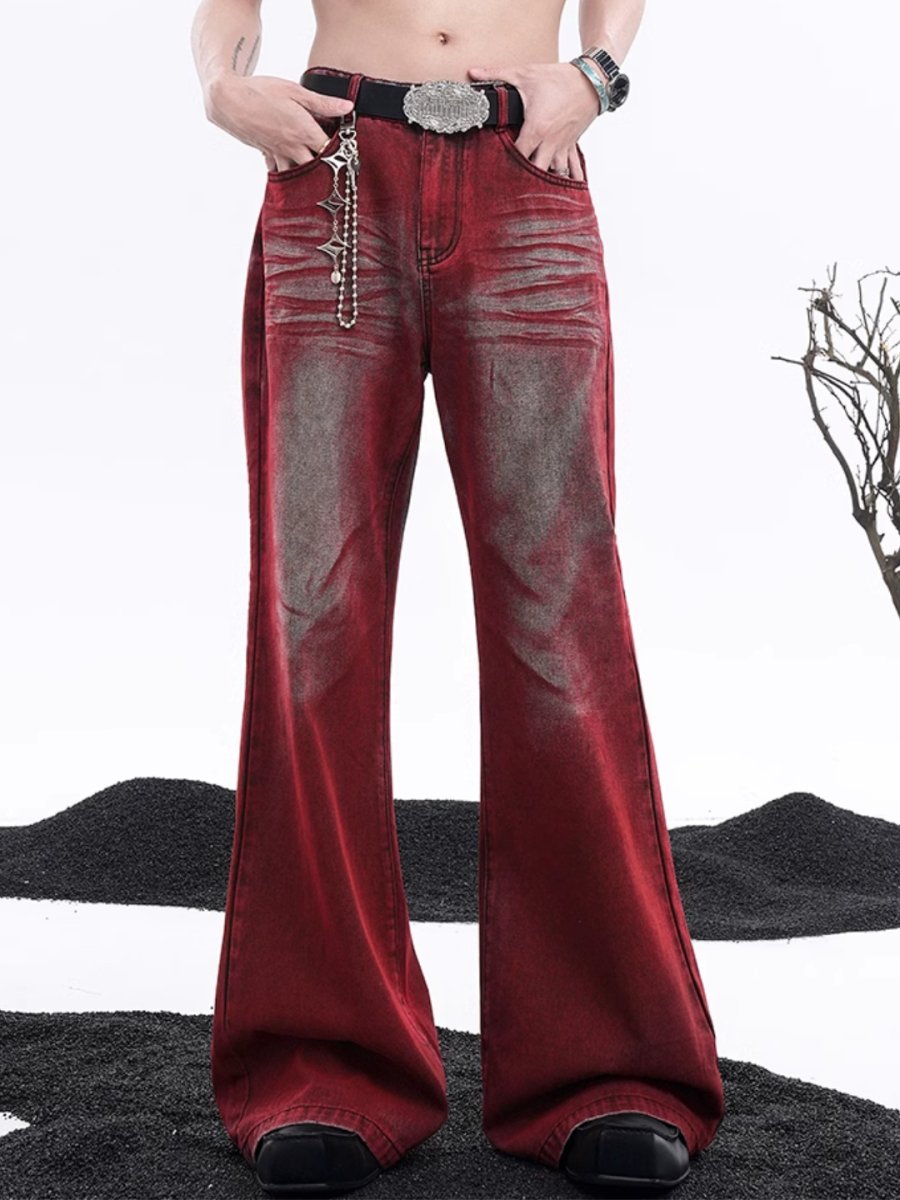 [STARTEXCEEDEND] Red Flare Jeans na1501