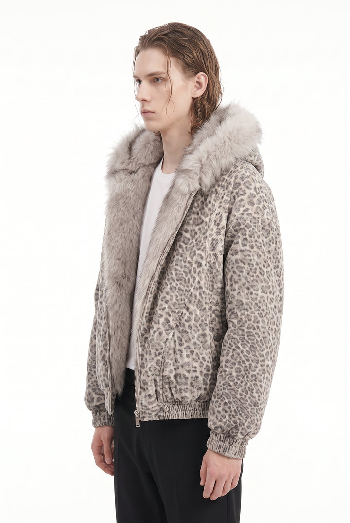 Leopard Fur Jacket na2818