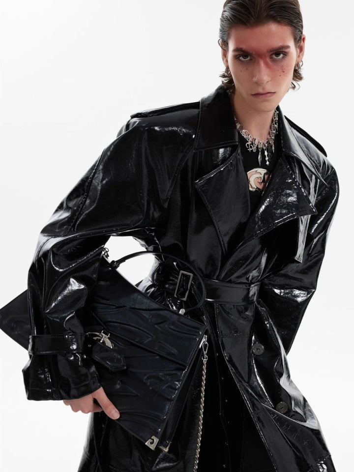 【CulturE】knee Length Trench Coat  na1528