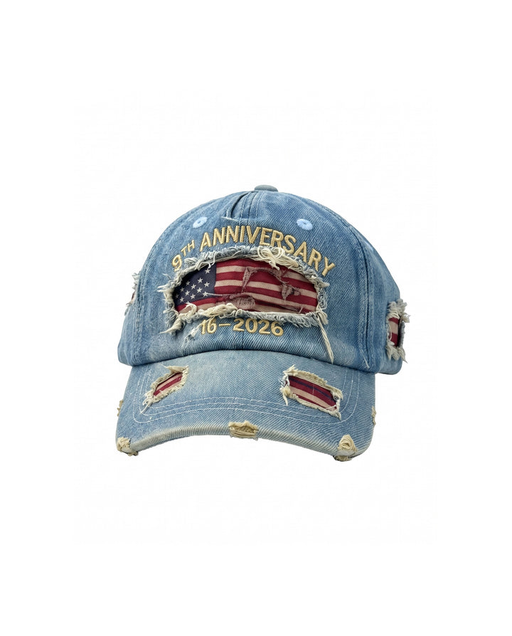 Distressed Denim Cap na2967