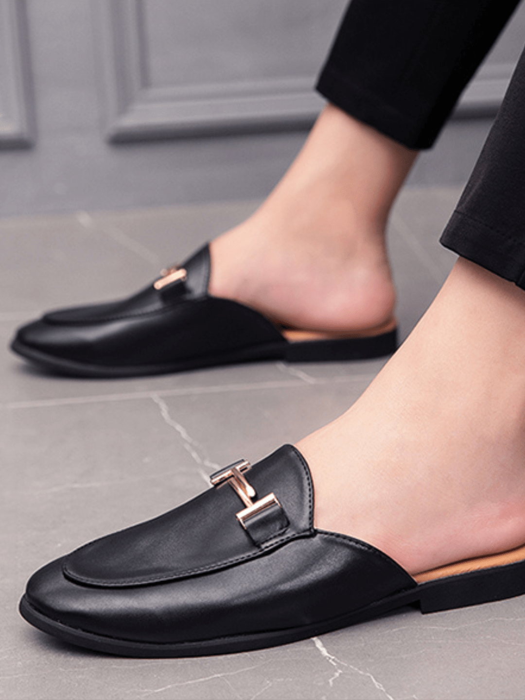 Closed-toe Backless Trial Shoes na1136 