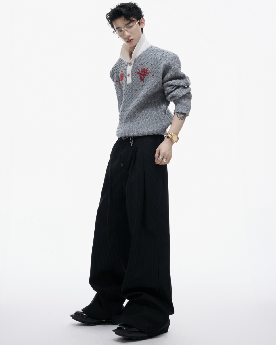 [ArguE CulturE] Garnet Bloom Knit Top na2250