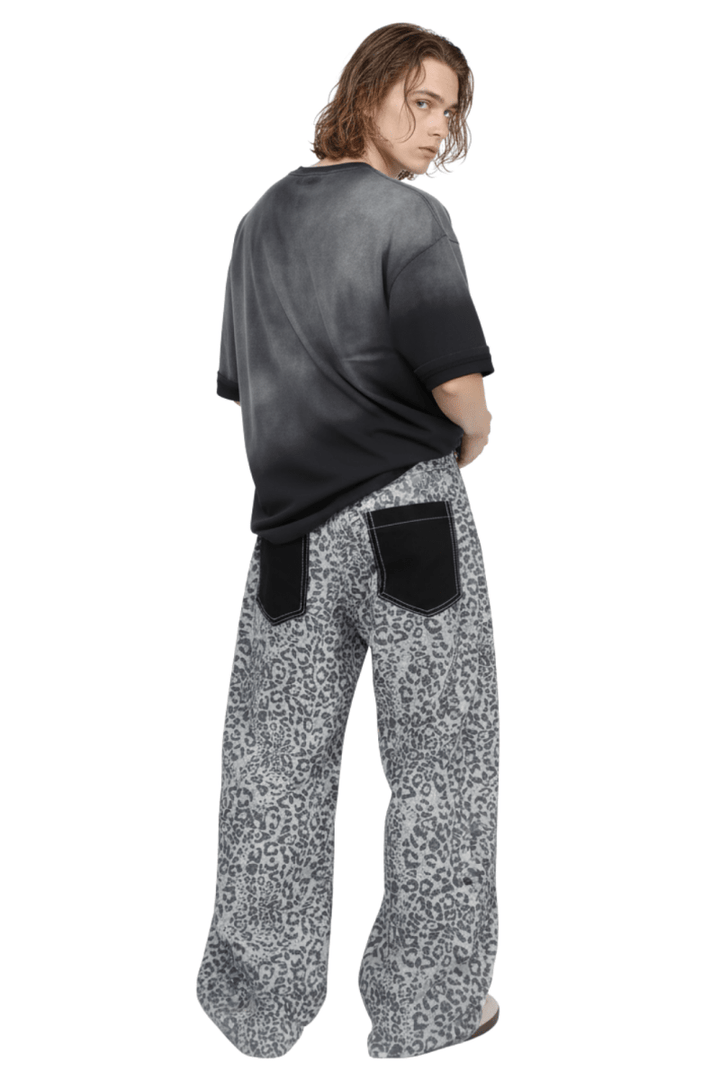 Leopard Pocket Detail Jeans na2435