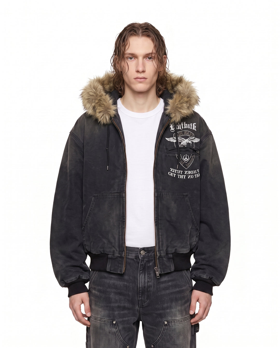 Fur Hooded Jacket na2956
