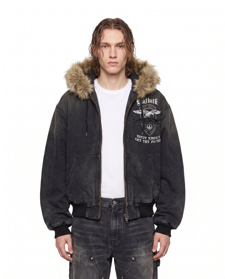 Fur Hooded Jacket na2956