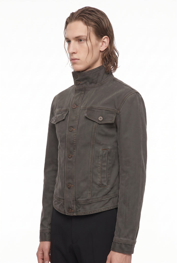 Stand Denim Jacket na2870