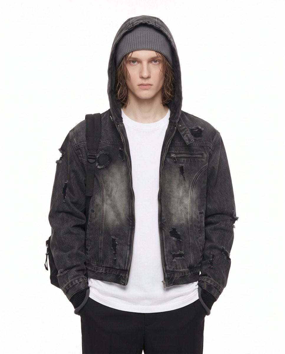Hooded Denim Jacket na3035
