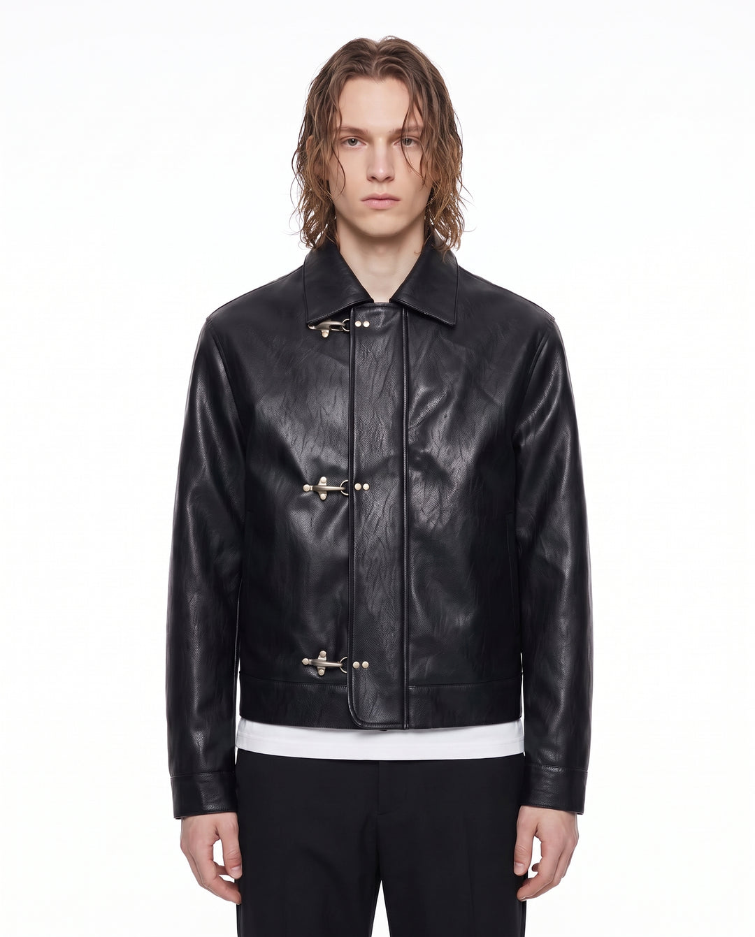 Buckle Leather Jacket na3194