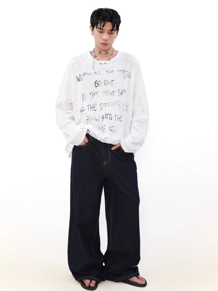 【MRNEARLY】 long-sleeved T-shirt na1504