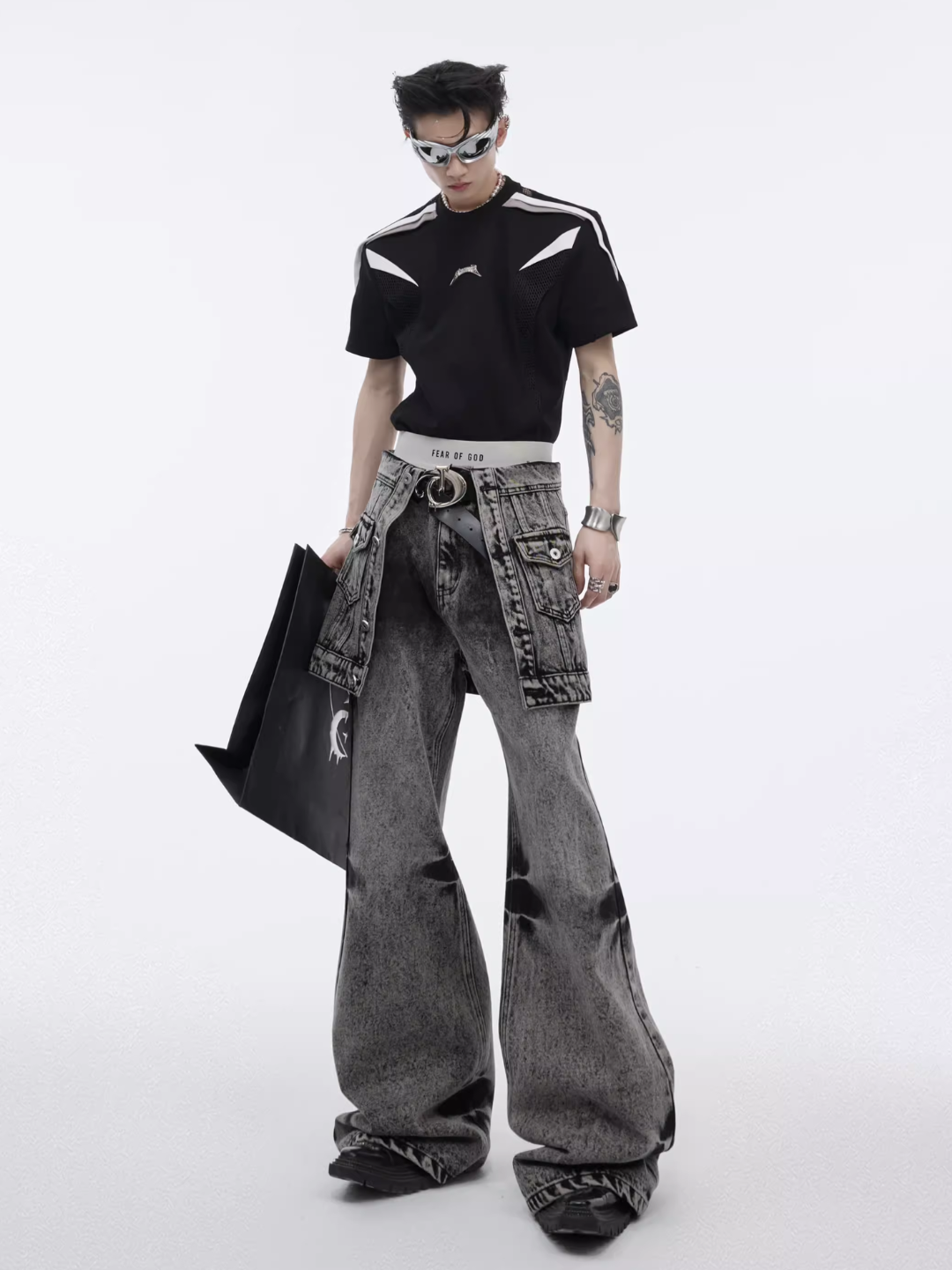 [CULTURE] double skirted design flare pants na1034