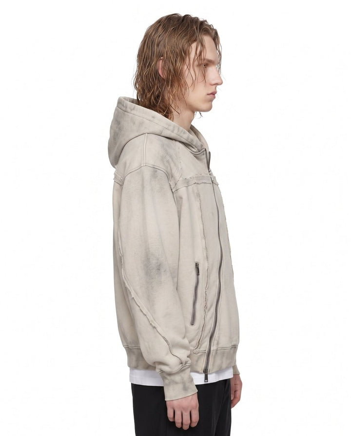 Asymmetric Zip Hoodie na3032