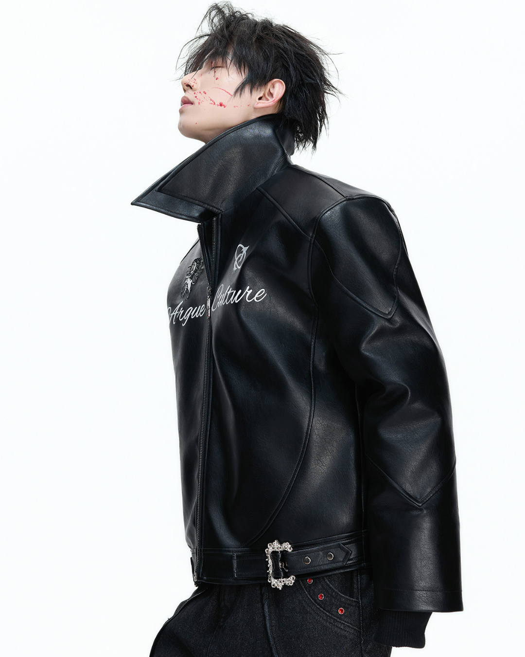 [ArguE CulturE] BLACK HORSE LEATHER JACKET na2287