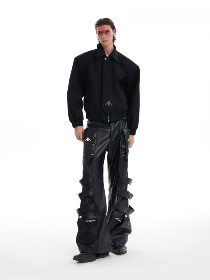 [CulturE] Leather Loose Pants na1684