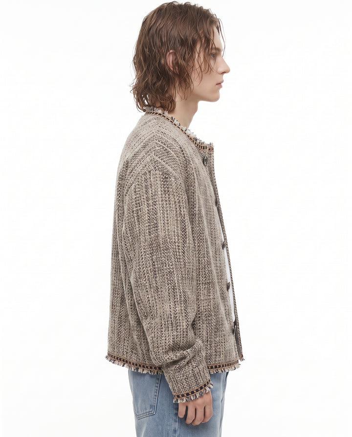 Fringe Tweed Jacket na3009