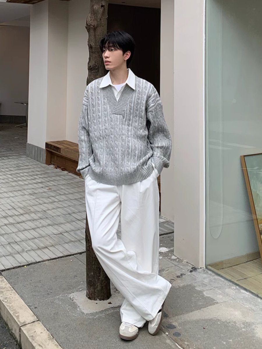 【ONELYC1NS】Fake two pieces knit na1569