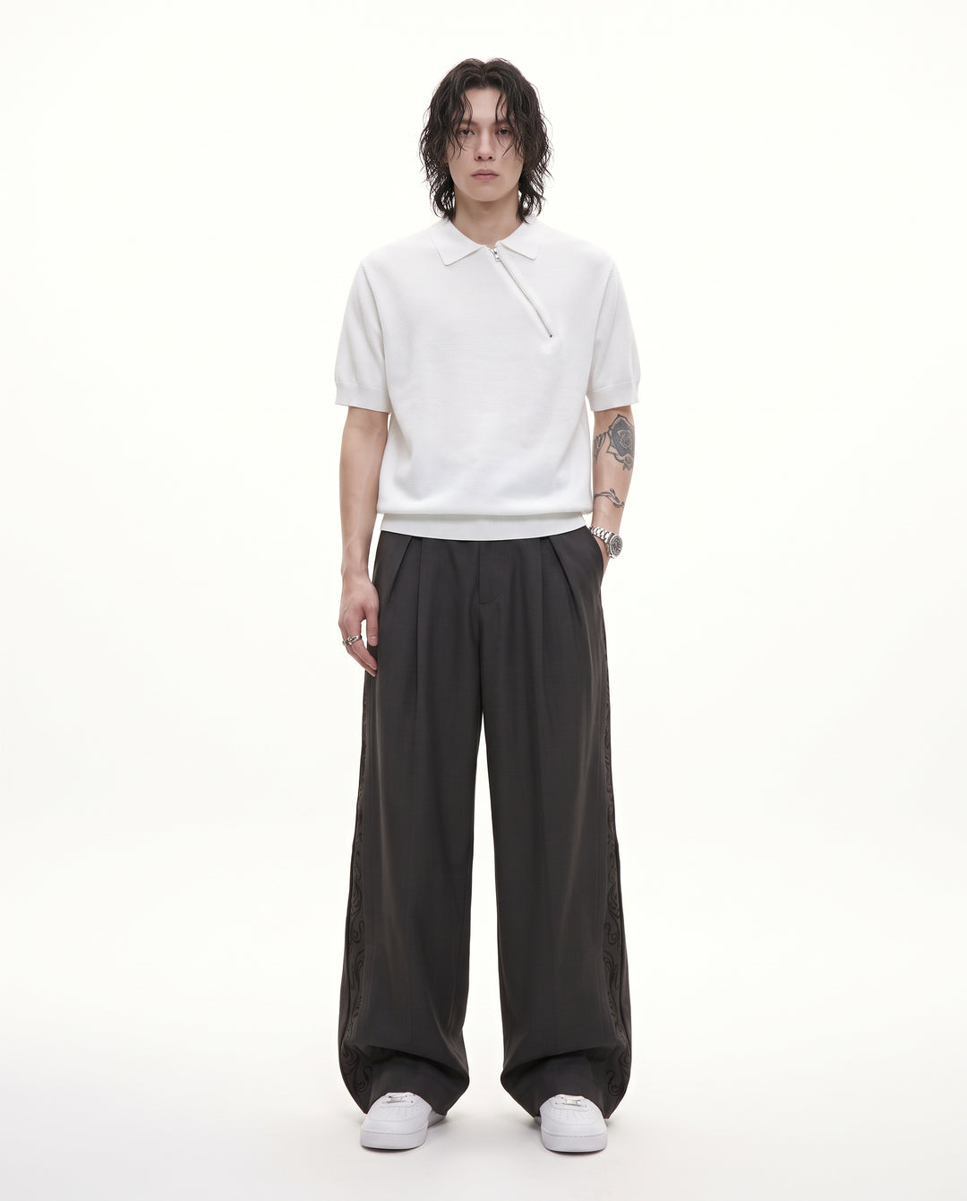 Embroidered Wide Pants na3205