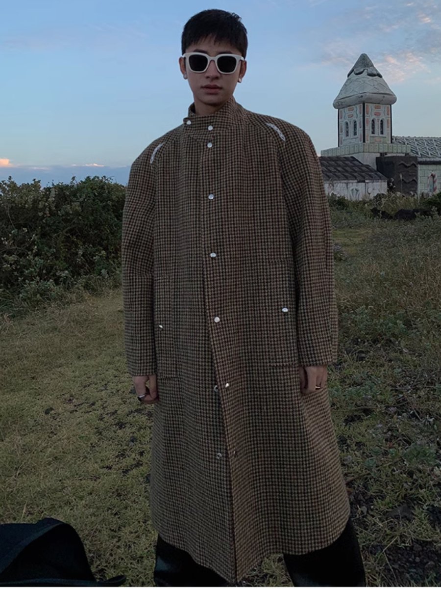 [ESC MAN STUDIO] mid-length wool coat na1616