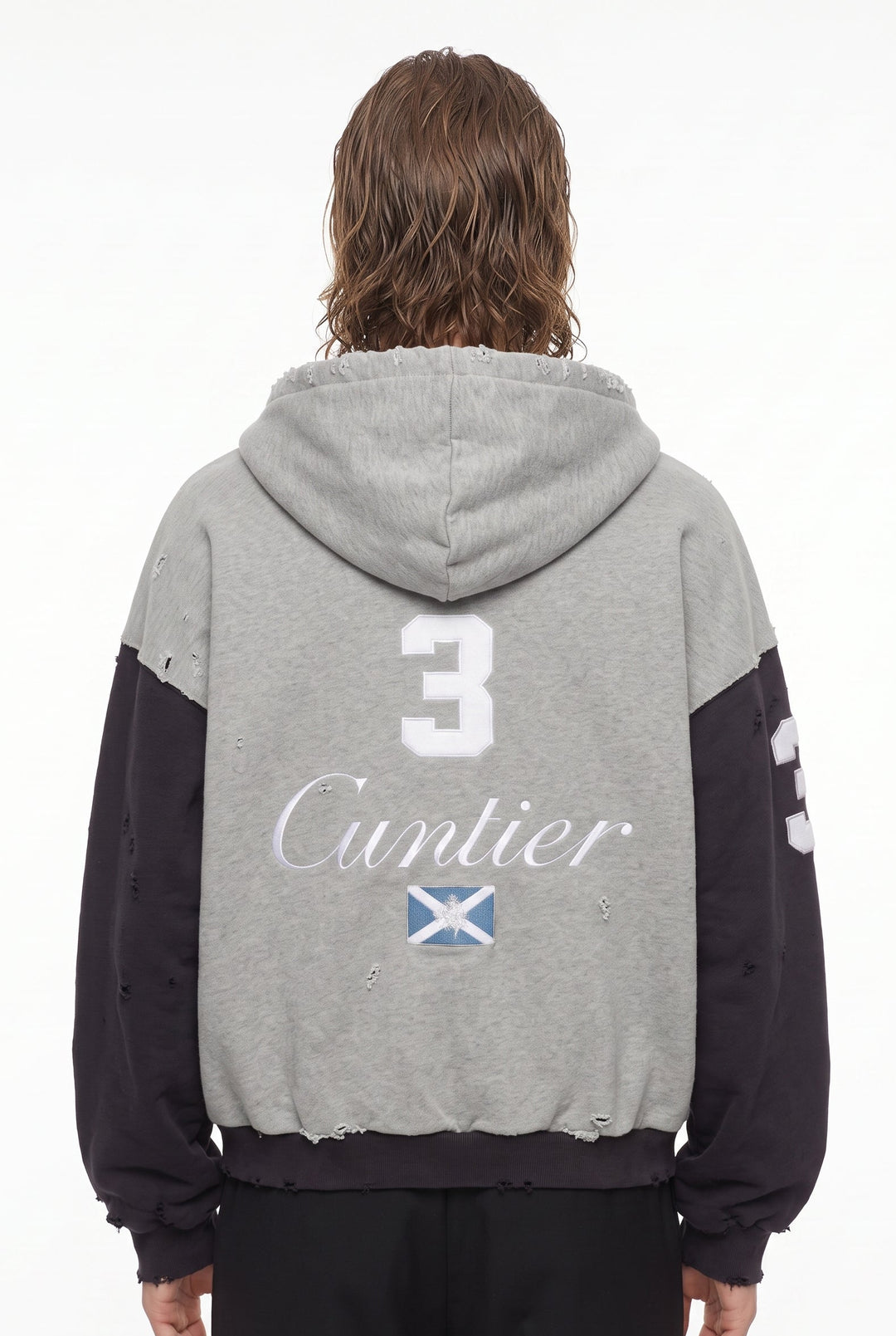 Distressed Zip Hoodie na2830
