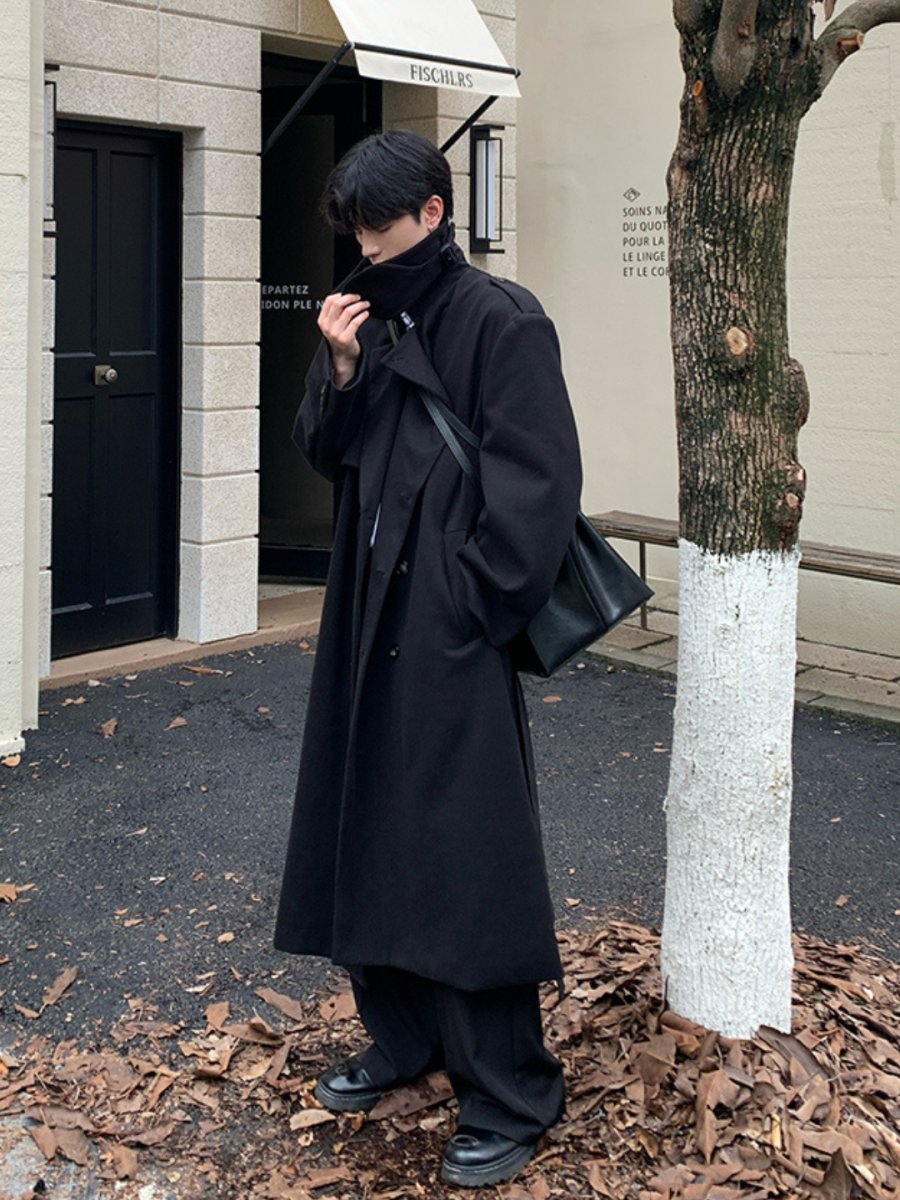 【ONELYC1NS】long knee-length trench coat na1639